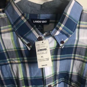 Lands End men’s short sleeve button down